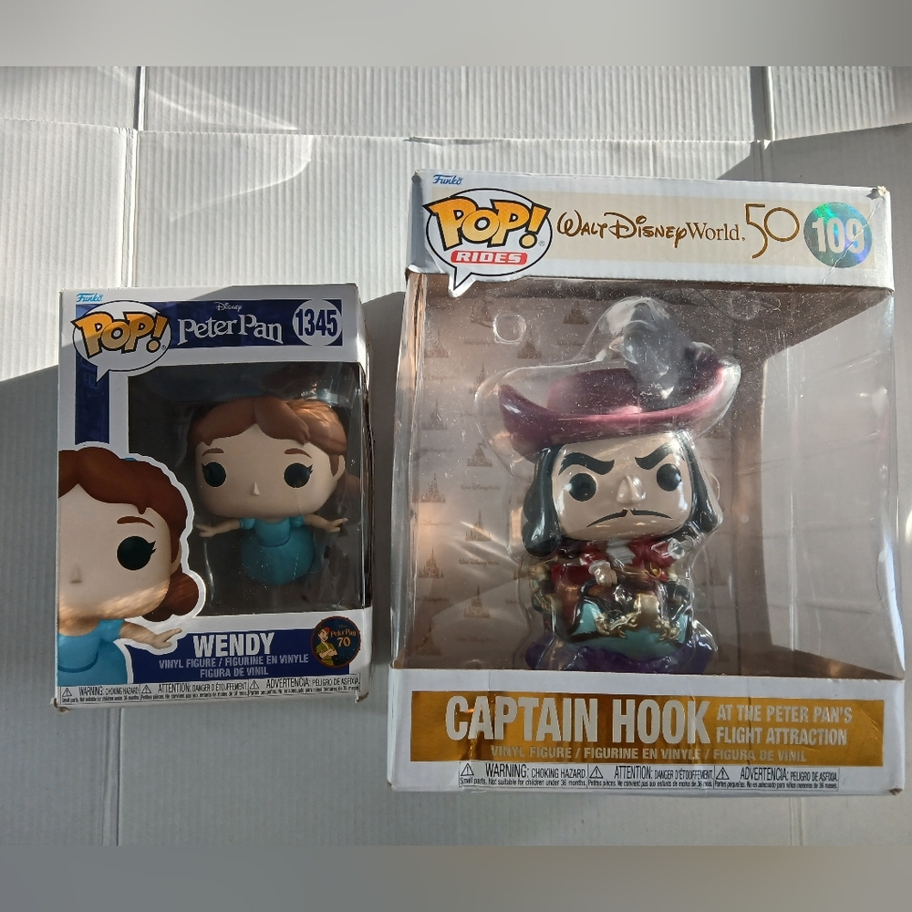 Funko Pop Peter Pan Wendy and Captain Hook Vinyl Figure